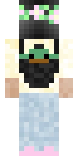 The back of the Minecraft skin worn by Stressmonster, shown flat with the same pixels the game wraps around the back of the player model