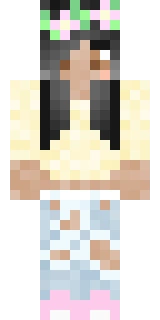 The Minecraft skin worn by Stressmonster, shown flat from the front: a pink and black 64x64 skin on the alex model with 143 distinct colours