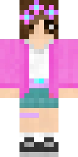 The Minecraft skin worn by Stressmonster101, shown flat from the front: a orange and white 64x64 skin on the steve model with 352 distinct colours