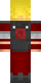 The back of the Minecraft skin worn by TangoTek, shown flat with the same pixels the game wraps around the back of the player model