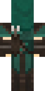 The back of the Minecraft skin worn by ThnxCya, shown flat with the same pixels the game wraps around the back of the player model