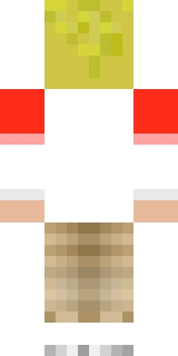 The back of the Minecraft skin worn by TommyInnit, shown flat with the same pixels the game wraps around the back of the player model