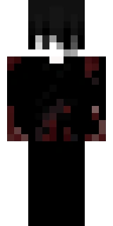 The Minecraft skin worn by Unspeakable, shown flat from the front: a black and white 64x64 skin on the alex model with 89 distinct colours