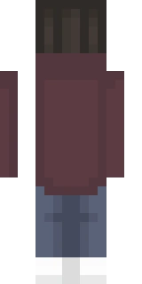 The back of the Minecraft skin worn by Varuna, shown flat with the same pixels the game wraps around the back of the player model