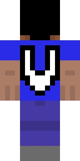 The back of the Minecraft skin worn by Vikkstar123, shown flat with the same pixels the game wraps around the back of the player model