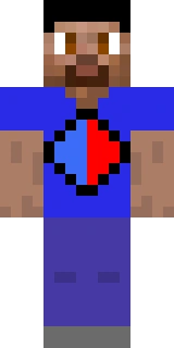 The Minecraft skin worn by Vikkstar123, shown flat from the front: a blue and black 64x32 skin on the steve model with 75 distinct colours