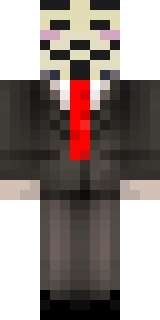 The Minecraft skin worn by Vortex, shown flat from the front: a black and orange 64x32 skin on the steve model with 281 distinct colours