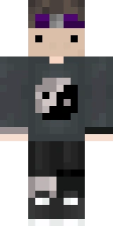The Minecraft skin worn by Wifies, shown flat from the front: a grey and black 64x64 skin on the steve model with 65 distinct colours