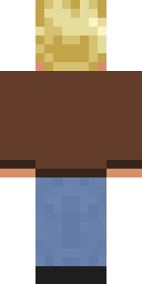 The back of the Minecraft skin worn by Zedaph, shown flat with the same pixels the game wraps around the back of the player model